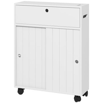 Mueble auxiliar baño 52x17x67 cm blanco
