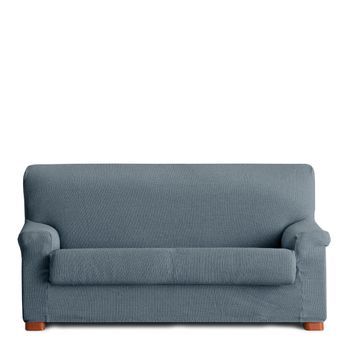 Funda De Sofá 2 Plazas Elástica Premium Con Funda Cojín Aparte E Incluída Muy Suave Gris 140 - 170 Cm