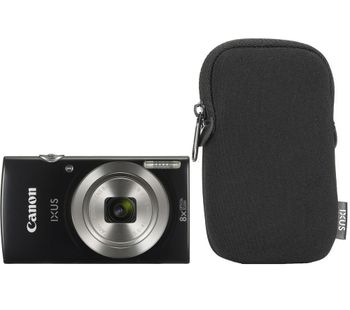 CANON IXUS 185 Compact Camera Essentials Kit - Black, Black