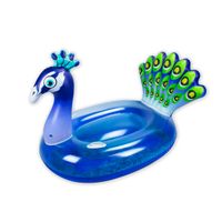 pavo real gigante hinchable con plumas para playa y piscina 37549