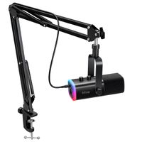 fifine-kit de microfono para juegos xlrusb con conector para auricularessilenciorgbsoporte de brazo conjunto de microfono dinamico para pc ps54 mezclador ampligame am8t