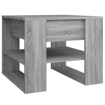 Mesa De Centro Madera De Ingeniería Gris Sonoma 55,5x55x45 Cm Vidaxl