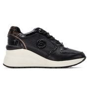 carmela para mujer 16244401-negro zapatillas de piel 162444 negro 41 3 a 5cm cordones casual