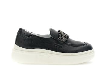 mocasines de piel revestida con bocado de caballo black