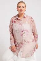 yours london camisa rosa palido de flores mujer curvy y tallas grandes yours london