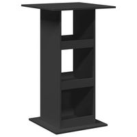 mesa bar  mesa de bistro con almacenaje madera ingenieria negra 60x60x102 cm