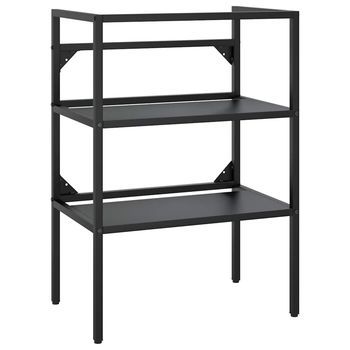 Estructura De Lavabo De Hierro Negro 59x38x83 Cm Vidaxl