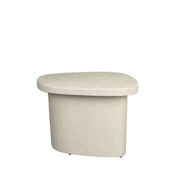 Mesa auxiliar orgánica de mármol reciclado h41cm - beige