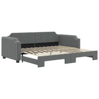 sofa cama  cama para adultos nido tela gris oscuro 80x200 cm