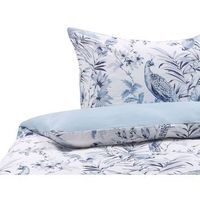 conjunto de fundas y almohada algodon blanco y azul estampado floral 135 x 200 cm dormitorio moderno estilo boho ballard