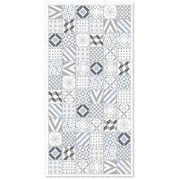 panorama alfombra vinilica hidraulica love gris azul 200x200 cm