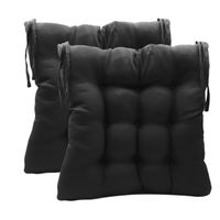 pack de 2 cojines para sillas de exterior e interior reversibles 40 x 40 x 7 cm con correas de sujecion