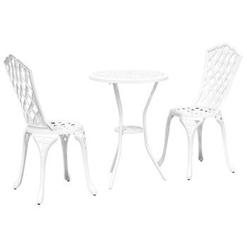 Juego Bistro De Jardín 3 Piezas | Mueble De Jardín Aluminio