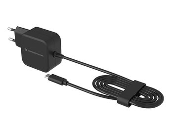 CARGADOR DE PARED CONCEPTRONIC OZUL04BE 67W GaN PD CABLE USB-C INCORPORADO