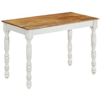 Mesa De Comedor | Mesa De Cena Madera Maciza De Mango 110x60x76 Cm Cfw790734