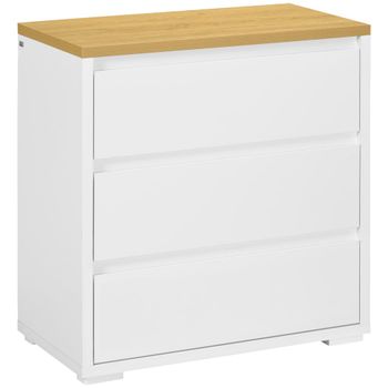 Cómoda para dormitorio 70x37x75 cm blanco