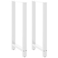 patas de mesa de centro acero blanco 2 uds  patas para mesa 60x110-111 cm cfw49994