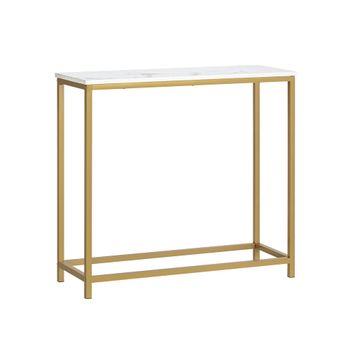 Mesa consola de entrada metal dorado
