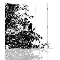 biombo forest silhouette - separador de ambientes  cm 180x180 5 paneles
