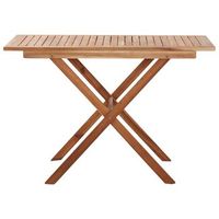 mesa de jardin  mesa de exterior de madera maciza de acacia 110x67x74 cm