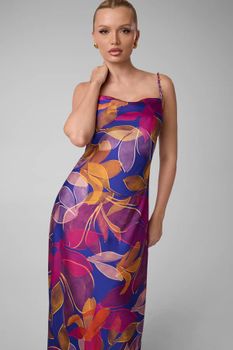 Vestido Largo Estampado De Marciano