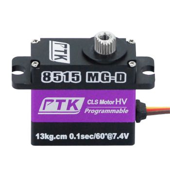 Servo Digital Mini Full Metal PTK 8515 MG-D de Alta Potencia 15KG para Ala Fija y Coche RC