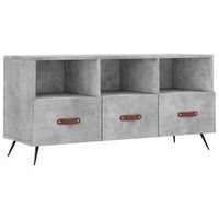 mueble de tv madera de ingenieria gris hormigon 102x36x50 cm