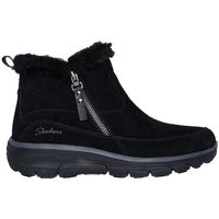 skechers botines botin easy going - cool zip serraje negro para mujer