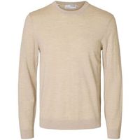 selected jersey 16094647 tray merino crew-oatmeal melange para hombre