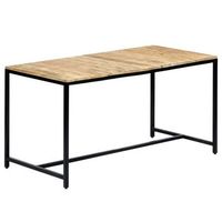 mesa de comedor madera maciza de mango rugosa 140x70x75 cm vidaxl
