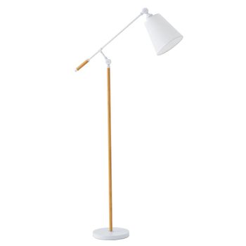 Lámpara de techo con pantalla ovalada blanca.