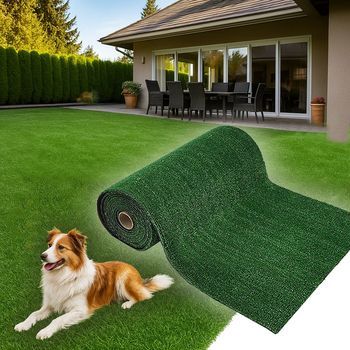 Rollo De Césped Artificial Barato Exterior Jardín Terraza Mascotas – 7mm [ancho 1m X25mt Largo]-1x25 Mt