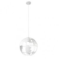 akunadecor colgante blanco modelo orbe con diseno bola del mundo