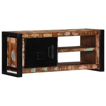 Mueble Para La Tv 80x30x35 Madera Maciza Reciclada Vidaxl