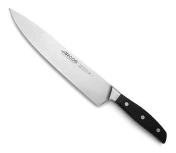 Cuchillo cocinero acero inoxidable forjado nitrum 250 mm mango negro