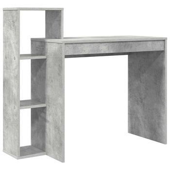 Escritorio | Mesa De Trabajo Gris Concreto 100 X 40 X 90 Cm Madera De Ingeniería