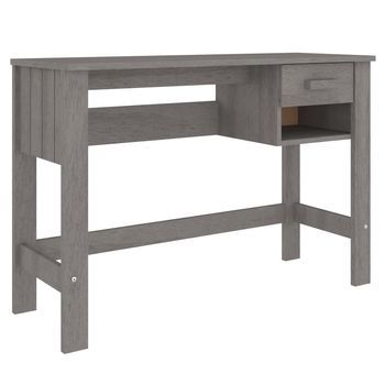 Mesa De Escritorio | | Escritorio De Despacho | Escritorio Hamar Madera Maciza De Pino Gris Claro 110x40x75 Cm