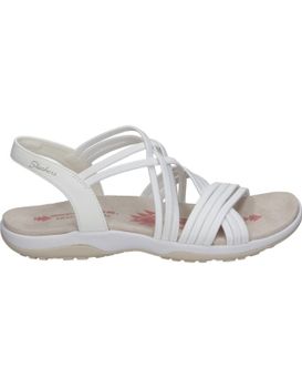 Sandalias Veganas Para Mujer Skechers Reggae Slim Sunnyside 163185-wht Blanco 41