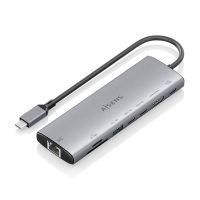 dock usb-c aisens asuc-8p033-gr 8 en 1 hdmi 4k rj45 usb-a usb-c pd 100w aluminio