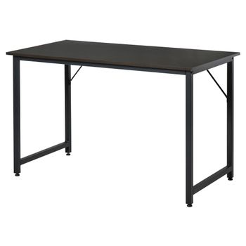 Mesa de ordenador 120x60x73cm grano de madera, negro