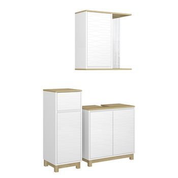Conjunto De Muebles De Baño Livia 3 Piezas, Con Armario Midi Vicco