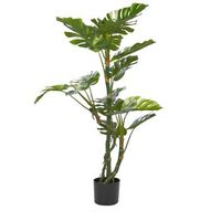 planta artificial en maceta para interior maceta moderna de plastico negro 135 cm monstera plant
