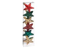 set de 6 estrellas de navidad plastico