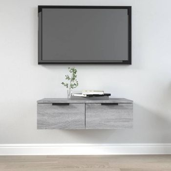 Armario De Pared | Mueble Pared Madera De Ingeniería Gris Sonoma 68x30x20 Cm Cfw740872