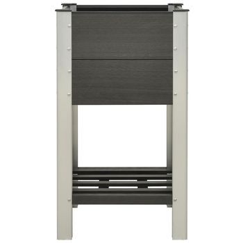 Mesa De Cultivo Para Jardín | Mesa De Exterior Con Estante Wpc Gris 50x50x90 Cm