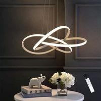 lampara colgante led blanco o58cm - 62w dimmable mando altura ajustable-para comedorsalon zmh