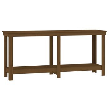 Banco Interior | Banco De Trabajo Madera Maciza De Pino Marrón Miel 180x50x80 Cm