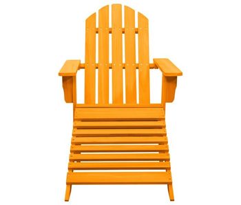 Silla jardin adirondack con otomana madera maciza abeto naranja