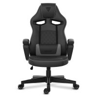 sense7 knight silla gaming de ecopiel ergonomico soporte lumbar negragris