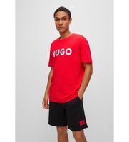 hugo para hombre 50467556 camiseta dulivio rojo s casual algodon manga corta sostenible